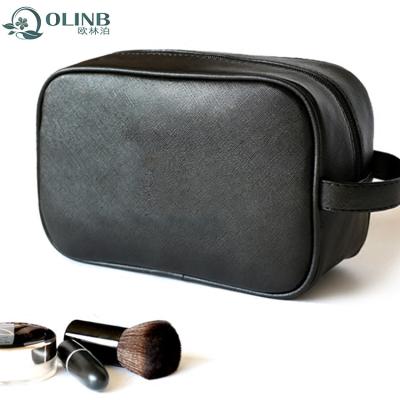 China PU Toiletry Bag PU Cloth Dopp Kits Makeup Kit Travel Organizer Bags In Hanging Leather Bag for sale