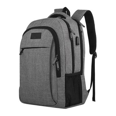 China With USB Customized Multifunctional Waterproof Large Capacity Travel Computer Bag Gray School Bag for sale