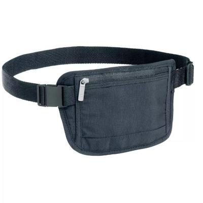 China Polyester OEM Customized Travel Security Passport Holder Anti Theft Money Belt With RFID Blocking for sale