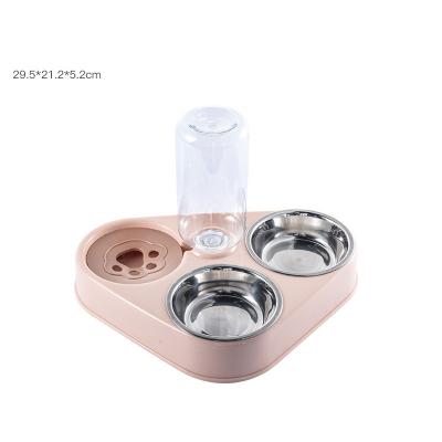 China Automatic 3 In 1 Triangle 500ML Type Automatic Drinking Water Dog Food Bowl for sale