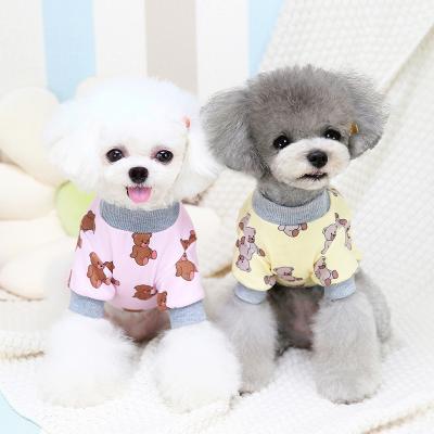 China Cute Cartoon Pet Clothes Dog Hoodie Coat Pullover Dog Cat Supplies Stocked Printed Cute Clothes Small for sale