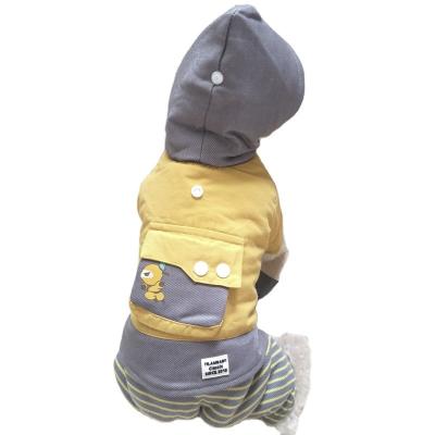 China Stocked Luxury Cartoon Pet Hoodie Winter Thickened Dog Clothes for sale