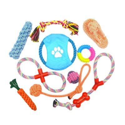 China Sustainable Cotton Dog Chew Toy Molar Rope Toy Dog Bite Rope Set for sale