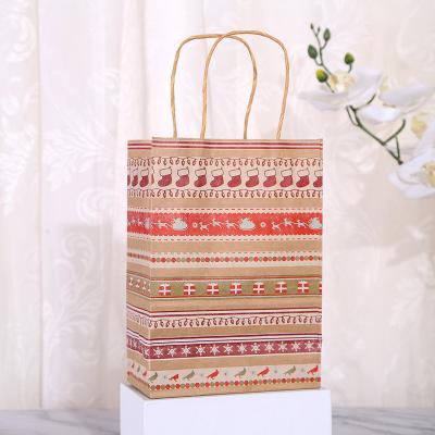 China Fashionable 2021 Solar Panel Kraft Paper Christmas Wrapping Paper Gift Bag For Friend for sale