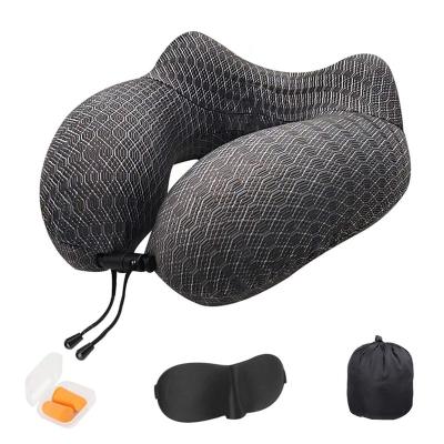 China 2020 Popular Magnetic 100% Pure Memory Foam Neck Pillow Travel Neck Pillow Memory Foam With Accessory For Traveling for sale