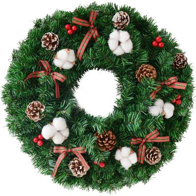 China PVC Hanging Decorative Flowers And Garlands 40/50/60 Cm Christmas Style Pastoral Door Wreath Window Hotel Scene for sale