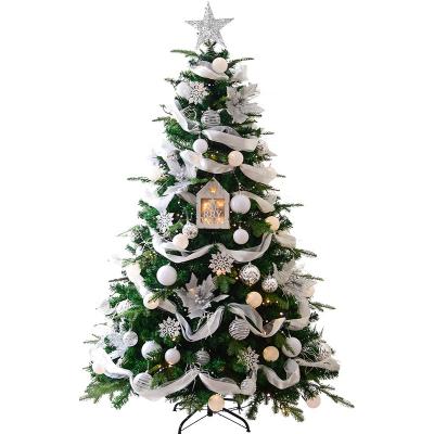 China Simple Silver Luxury PVC Christmas Decorations Christmas Tree Set 1.5/1.8/2.1m for sale