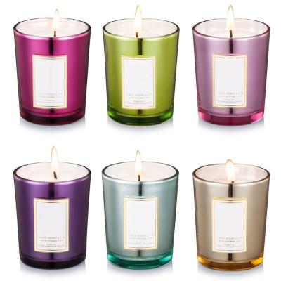 China Professional Scented Romantic Luxury Scented Candles Wholesale Round Jar Glass Candle for sale