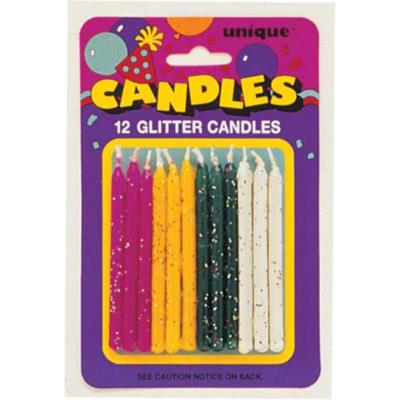 China Custom Flameless Pillar Birthday Candles For Party Decoration Wholesale Colorful Glitter Cake Candle for sale