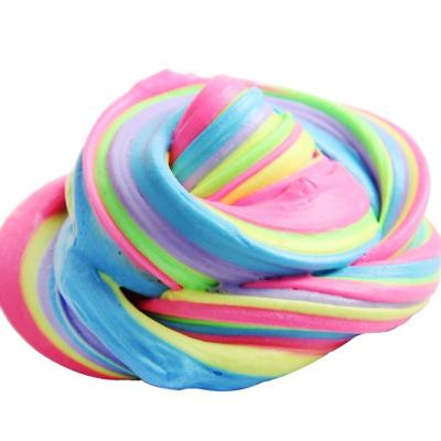 China Fluffy Toys Supplies DIY Clay Slime Kit Stress Relief Non-Toxic Colorful Non-Toxic Slime Floam Slime for sale