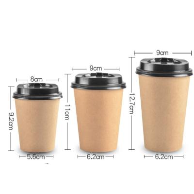 China Disposable Custom Printed Disposable Single Wall Kraft Paper Coffee Cup for sale