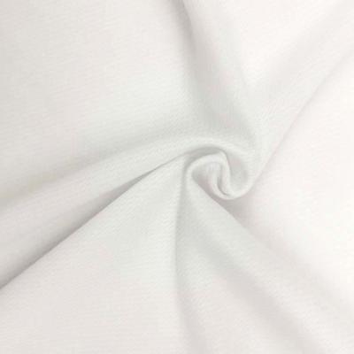 China 100% Solid White Eyelet Fabric Soft Feel Polyester Stretch Hand Bond Material Soft Loose For Baby Clothing for sale