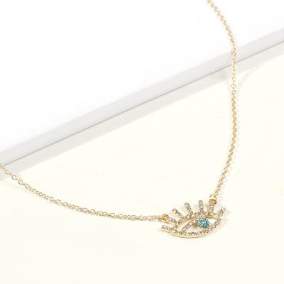 China Wild Alloy Diamond Clavicle Necklace Demon Temperament Fashion Creative FASHIONABLE Eye Pendant Necklace for sale