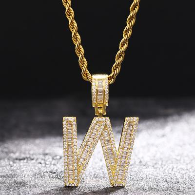 China Wholesale FASHIONABLE factory explosion style square English alphabet hip hop pendant for men and women simple creative necklace for sale