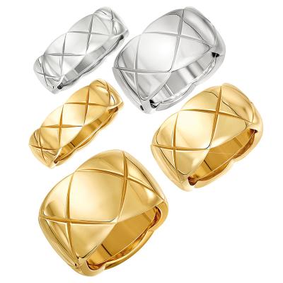 China European and American Wavy Brilliant Diamond Pattern Elegant Wide Edge Ring for Men and Women Couples Simple Fashion for sale