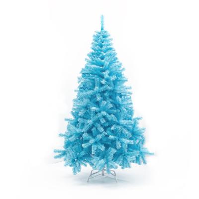 China New PVC Christmas Tree Blue Luminous Artificial Christmas Tree for sale