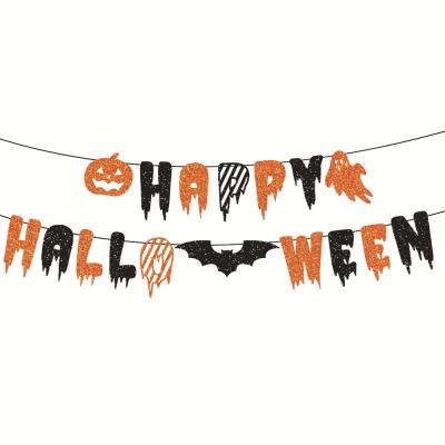 China Hot Sale Halloween 2022 Halloween Flag Banner Festival Party Decoration Hanging Halloween Decoration for sale