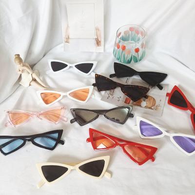 China Latest fashion sunglasses 2022 fashion trend triangle inverted cat eye women sunglasses by personality for sale