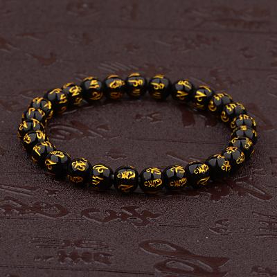 China Other Vintage Men's Buddha Head Accessories Male Elastic Buddhism Men's Bracelet Hand Beaded Bracelets for sale