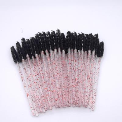 China Wholesale Eyelash Extension Crystal Hollow Disposable Eyelash Brush Eyelash Roller Comb Spiral Brow Sweep Makeup Tool Mascara Brush for sale