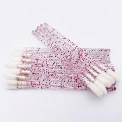 China 50pcs Mini Brush Mini Lip Gloss Lipstick Wands Applicator Disposable Round Lip Brush Small Lip Brush for sale