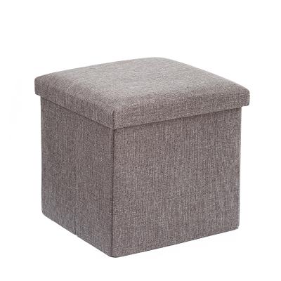 China Yiwu Roda Foldable Folding Storage Ottoman Storage Cube Seat Foot Rest Stool with Memory Foam for Space Saving for sale