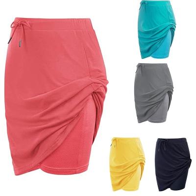 China Drawstring Women Anti-static Free Shipping Breathable Tracksuits With Pocket Short Running Sports Skirts Sexy Skirt For Women for sale