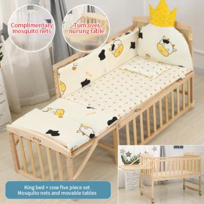 China Durable+adjustable+Mobile Wooden Crib Crib Multi-Functional Prices Multi-Functional Baby Crib Wooden Crib Set For Babies for sale