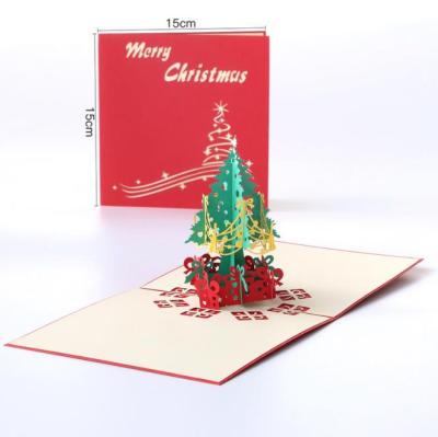 China High Quality Merry Christmas Gift Cards From Europe Personalized Custom Logo 3d Pop Up Christmas Card for sale