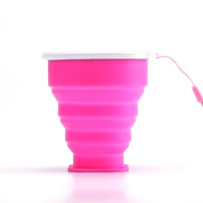 China Custom Viable Travel Outdoor Portable Retractable Silicone Coffee Cup Folding Folding Mug for sale