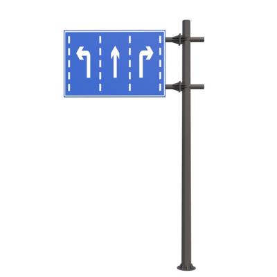 China Galvanized Good Quality Smart Pole Football Field Cone Road Sign Double Arm Traffic Light Lamp for sale