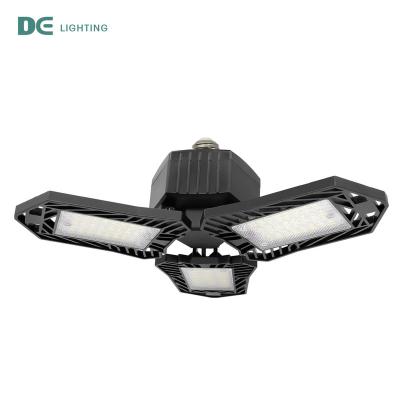 China Easy Installation Garage Lights Ceiling Led Beyond Bright Garage Light 60W 600OLM 3 Panel Light For Garage Warehouse Barn Workshop for sale