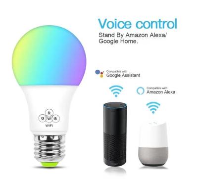 China Home Smart Bulb 9w E27 E26 B22 A60 LED Tuya RGB Wifi Smart Bulb Remote Control 110-240v Voice Control 110-240v Home Google Alexa Alexa Smart Bulb for sale