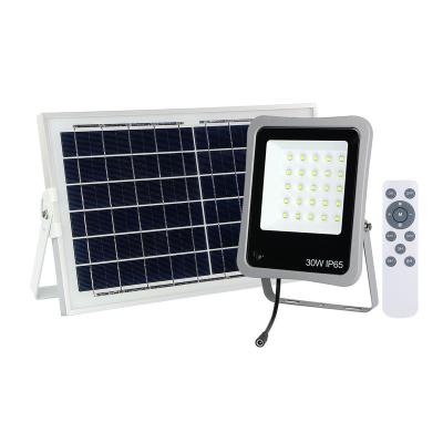 China Factory Direct Sale 30W Outdoor Heavy Duty Solar Powered Floodlight IP65 LED Waterproof Slim Outdoor Solar Flood Light for sale