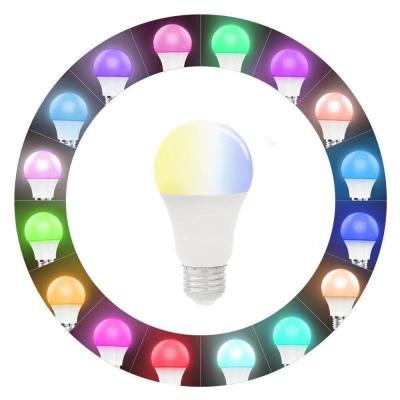 China Indoor Standard Desktop Base E27 9W RGB Smart Remote Control Color Changing Wifi Connecting LED Light Bulb for sale