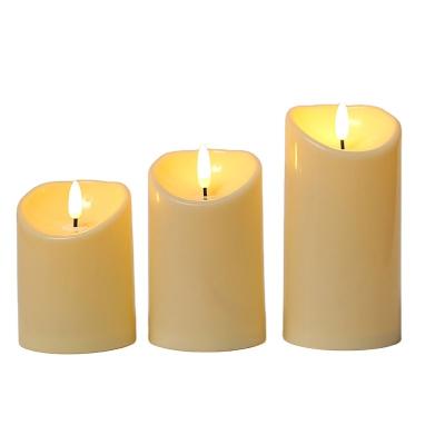 China Flickering Flameless 2022 Hot Sale 3D Bullet Electronic Candle Lights Wedding Electronic Candle Venue Layout Candles for sale