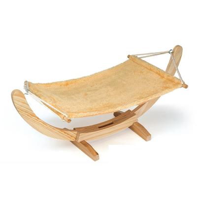 China Outdoor Wooden Cat Furniture Cat Bed Hammock Hanging Cat Cradle for sale