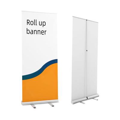 China Advertising Custom Outdoor Scroll Up Banner Aluminum 85*200 Scroll Up Banner Aluminum Display Picture Roll Electric Roll for sale