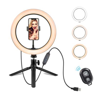 China Control Light Fill Telefono Portatil Smartphone Fotografia Anillo De Luz Para Camara Professional LED Ring Light From Studio 10 Pulgadas With Tripod for sale