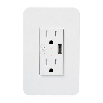 China Residential / Multipurpose Google Smart Home Wall Outlet New Arrival Wifi Electrical Outlet for sale