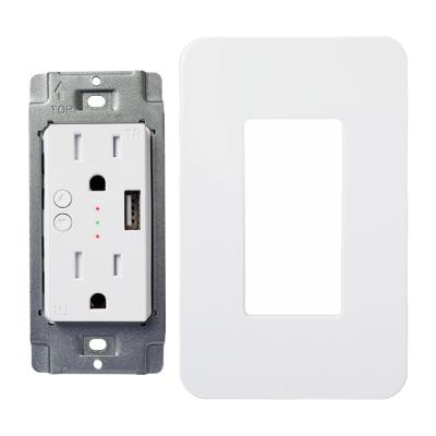 China Wifi Remote Control Socket Smart Wall Socket With USB Port USB Charger Wall Socket Smart Home Wifi Outlet for sale