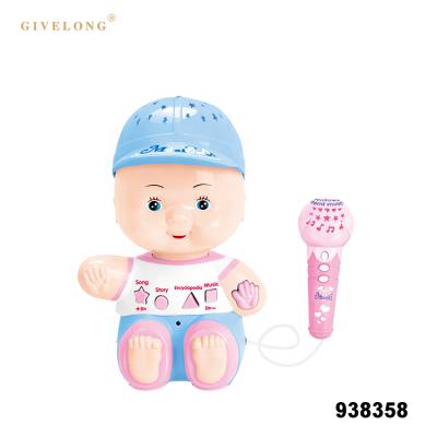 China Non-Toxic Material Doctor Toys Musical Projection Lighting Doll With Microphone for sale