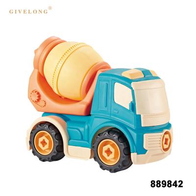 China Eco-friendly Material Construction Vehicle DIY Truck Assemble Toy With Screwdriver for sale