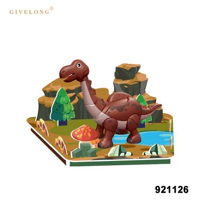 China Eco-friendly Material Puzzle Assembly Plastic Magnetic Animal Dinosaur Toys for sale