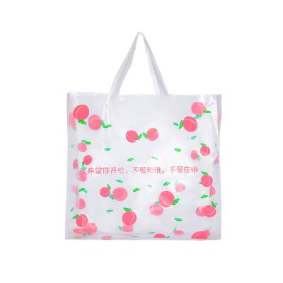 China New Disposable Tote Bag Custom Logo Shopping Plastic Garment Bag for sale