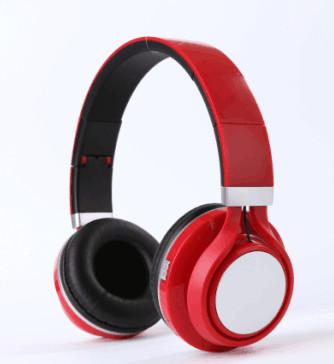 China Bluetooth stereo headphone V4.1 foldable style in Red color with volume control for sale