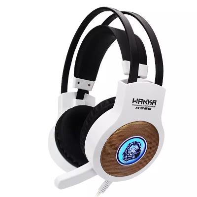 China Headband gaming headphone with microphone LED light 40mm speaker for sale