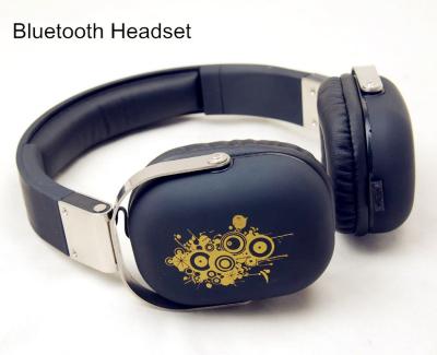 China Adjustable Black Bluetooth Wireless Stereo Headphones For Media Player for sale