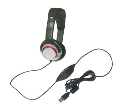 China Colorful Cellphone Wired Plug  USB Stereo Headset With Microphone for sale