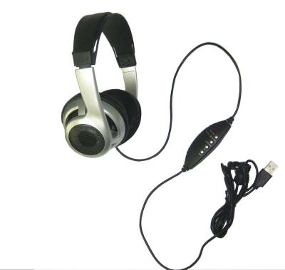 China Portable Media Player Black Computer USB Headset With Microphone for sale